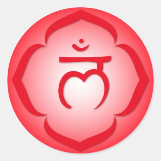1st Chakra - Muladhara Ronde Sticker (Voorkant)