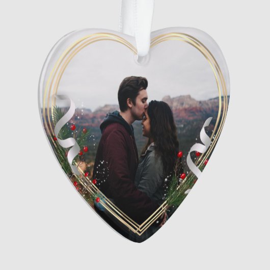 1st Chrismas Together Gold Frame Custom Photo (devant)