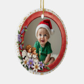 1st Christmas 2 sided Cherub Joy Keramisch Ornament (Rechts)