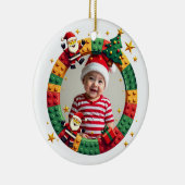 1st Christmas 2 sided Festive Builder Keramisch Ornament (Rechts)