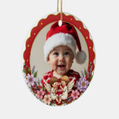 1st Christmas 2 sided Golden Keepsake Keramisch Ornament (Rechts)