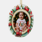 1st Christmas 2 sided, Holiday Express Keramisch Ornament (Rechts)