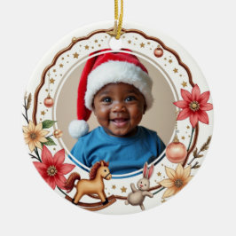 1st Christmas 2 sided, Toy Box Treasures Keramisch Ornament