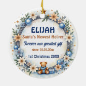 1st Christmas 2 sided, Twinkle & Cheer Keramisch Ornament (Achterkant)