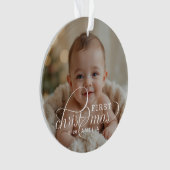 1st Christmas Baby Photo Name Acrylic (devant)