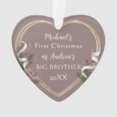 1st Christmas Big Brother Love Gold Frame Photo  (dos)