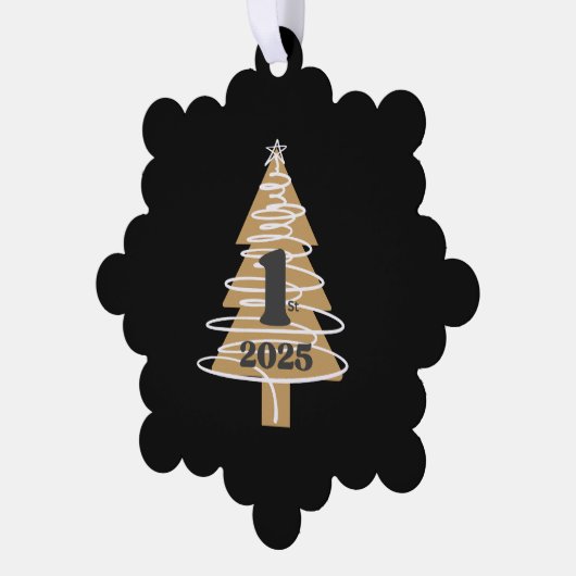1st Christmas Black Ornament Kaart (Links)