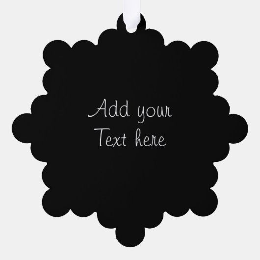1st Christmas Black Ornament Kaart (Achterkant)