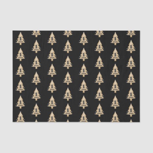 1st Christmas Black Tissuepapier (Voorkant)