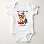 🎄1st Christmas, custom text, ReinDEERly Beloved Romper (Voorkant)