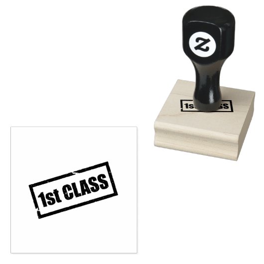1st Class Top Performance Logo Document Seal Black Rubberstempel (Gestempeld)