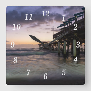 1st Dawn Cacao Pier Wandklok Vierkante Klok