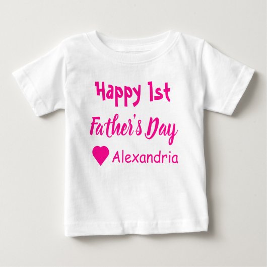 1st Father's Day Baby T-Shirt (Devant)