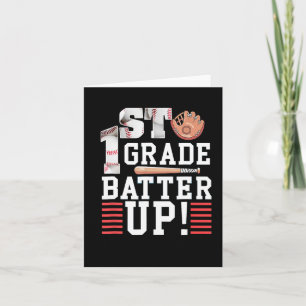 1st Grade First Day of School 1st Grade Batter Up Kaart