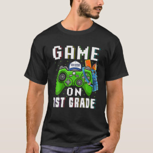 1St Grade Funny Game op 1St Grade Game Boys terug T-shirt