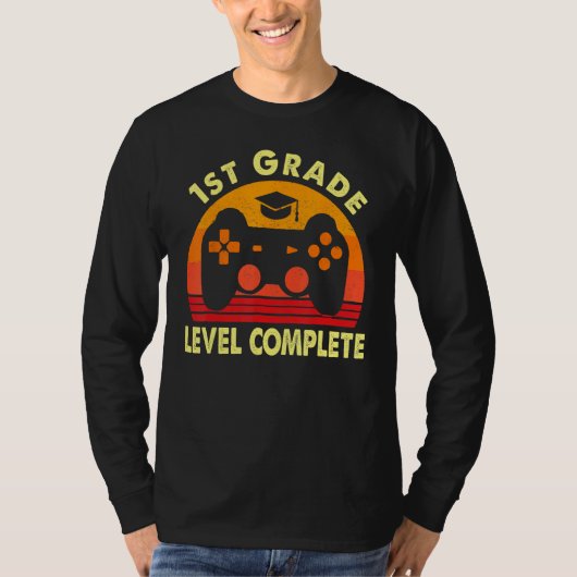 1st Grade Graduation Level Complete Video Game Gam T-shirt (Voorkant)