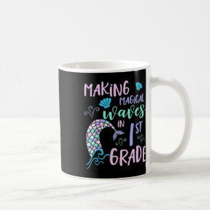 1st Grade Meisjes Leuke Zeemeermin Eerste Dag Kind Koffiemok