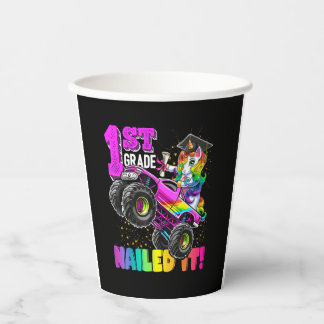 1st Grade Nailed It Unicorn Monster Truck Graduati Papieren Bekers