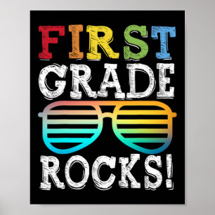 1st Grade Rocks First Squad Back To School T Poster