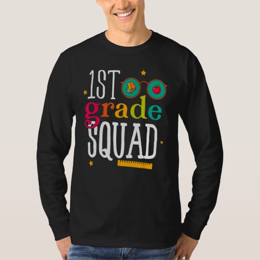 1st Grade Squad Back to School Student Teacher T-shirt (Voorkant)