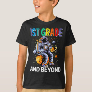 1st Grade T-shirt Terug naar School Spaceman Space