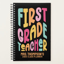 1st Grade Teacher Colorful Text Planner