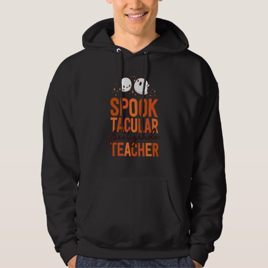 1st Grade Teacher Halloween Matching School First Hoodie (Voorkant)