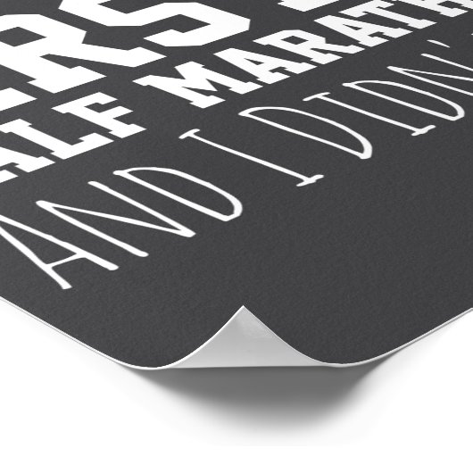 1st Half Marathon Runner Funny Running First  Poster (Hoek)