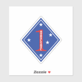 1st Marine Division Patch (Verenigde Staten) Sticker