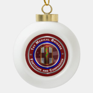 1st Medical Brigade Aandenken Keramische Bal Ornament