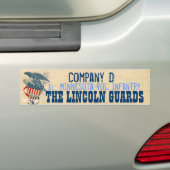 1st Minnesota Vol. Infanteriebedrijf D Bumpersticker (Op auto)