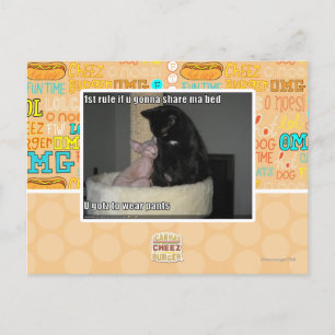 1st regel als u die ma bed gaan delen briefkaart