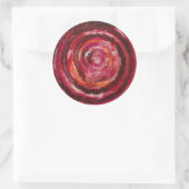 1st-Root Chakra Rode Verf-Stof #2 Ronde Sticker (Tas)