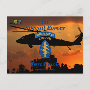 1st Special Forces Green Berets SF SFG SOF veteran Briefkaart
