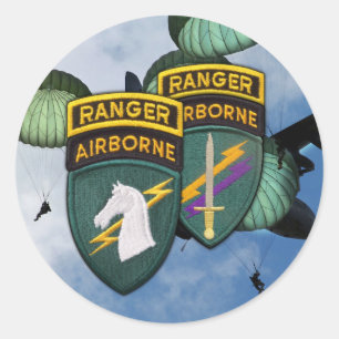 1st Speciale bewerkingen, veterans socom Stic Ronde Sticker