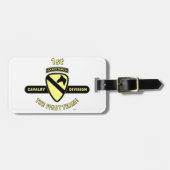 1STE CAVALRY-AFDELING "HET EERSTE TEAM" BAGAGELABEL (Voorkant horizontaal)