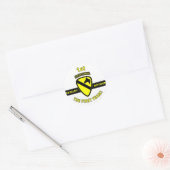 1STE CAVALRY-AFDELING "HET EERSTE TEAM" RONDE STICKER (Envelop)