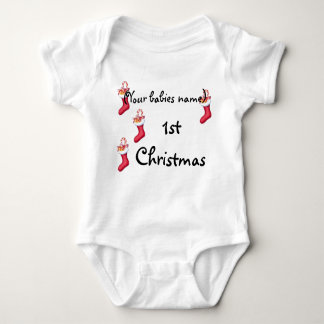 1STE CHRISTMAS PERSONALIZED ROMPER
