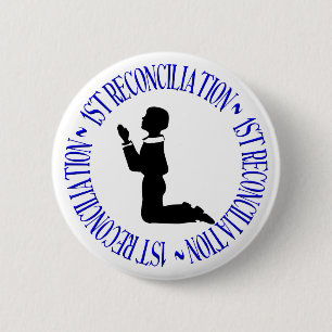 1ste heroverweging - eerste bekentenis ronde button 5,7 cm