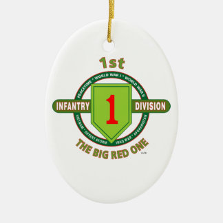 1STE INFANTRY DIVISION "THE BIG RED ONE" KERAMISCH ORNAMENT