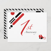 1ste Jubileum (gematigde vogels) Briefkaart (Voorkant / Achterkant)