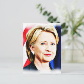 1ste President van de Vrouw Hillary Clinton 2016_ Briefkaart (Staand voorkant)