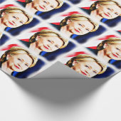 1ste President van de Vrouw Hillary Clinton 2016_ Cadeaupapier (Hoek)
