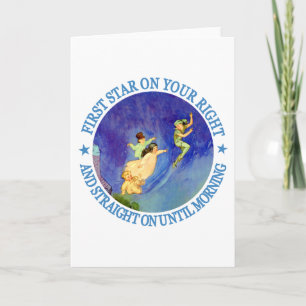 1STE STAR rechts, RECHTSTREEKS TOT MORGEN Feestdagen Kaart