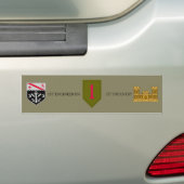 1STE TECHNISCHE BN 1STE INFANTRY-BUMPERSTICKER BUMPERSTICKER (Op auto)