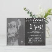 1ste trouwdag krijtbord foto kaart (Staand voorkant)