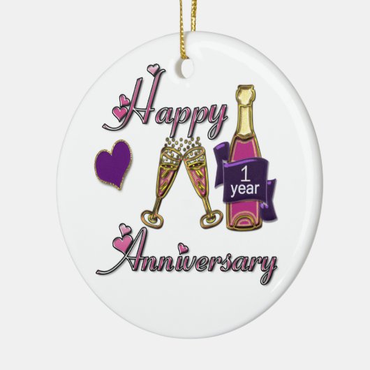 1ste. Verjaardag Keramisch Ornament (Links)