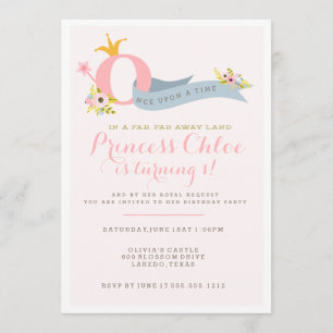 1ste verjaardag Uitnodiging prinses