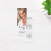 1x3" Photo Memorial Funérailles Poème MINI Signet (Bureau)