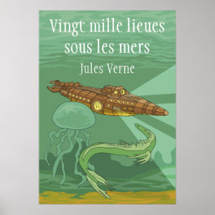 20000 luiers sous les mers - Jules Verne Poster
